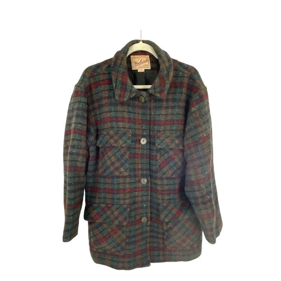 Woolrich Men's Rugged Outdoorwear Plaid Wool Jacket M - Picture 2 of 7